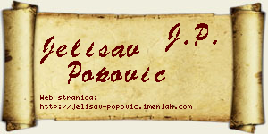 Jelisav Popović vizit kartica